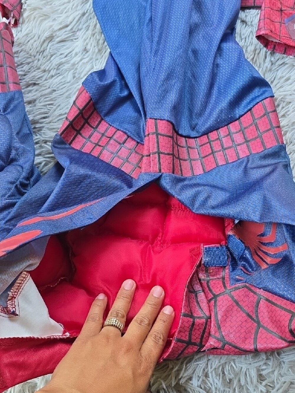 Disney Red and Blue Spider Hero Kids Costume with Masked Gloves - Picture 13 of 16